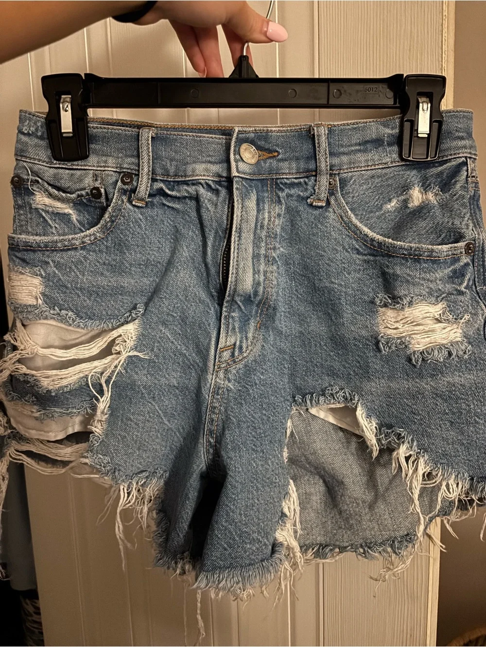 American Eagle Distressed Blue Denim Women's Shorts